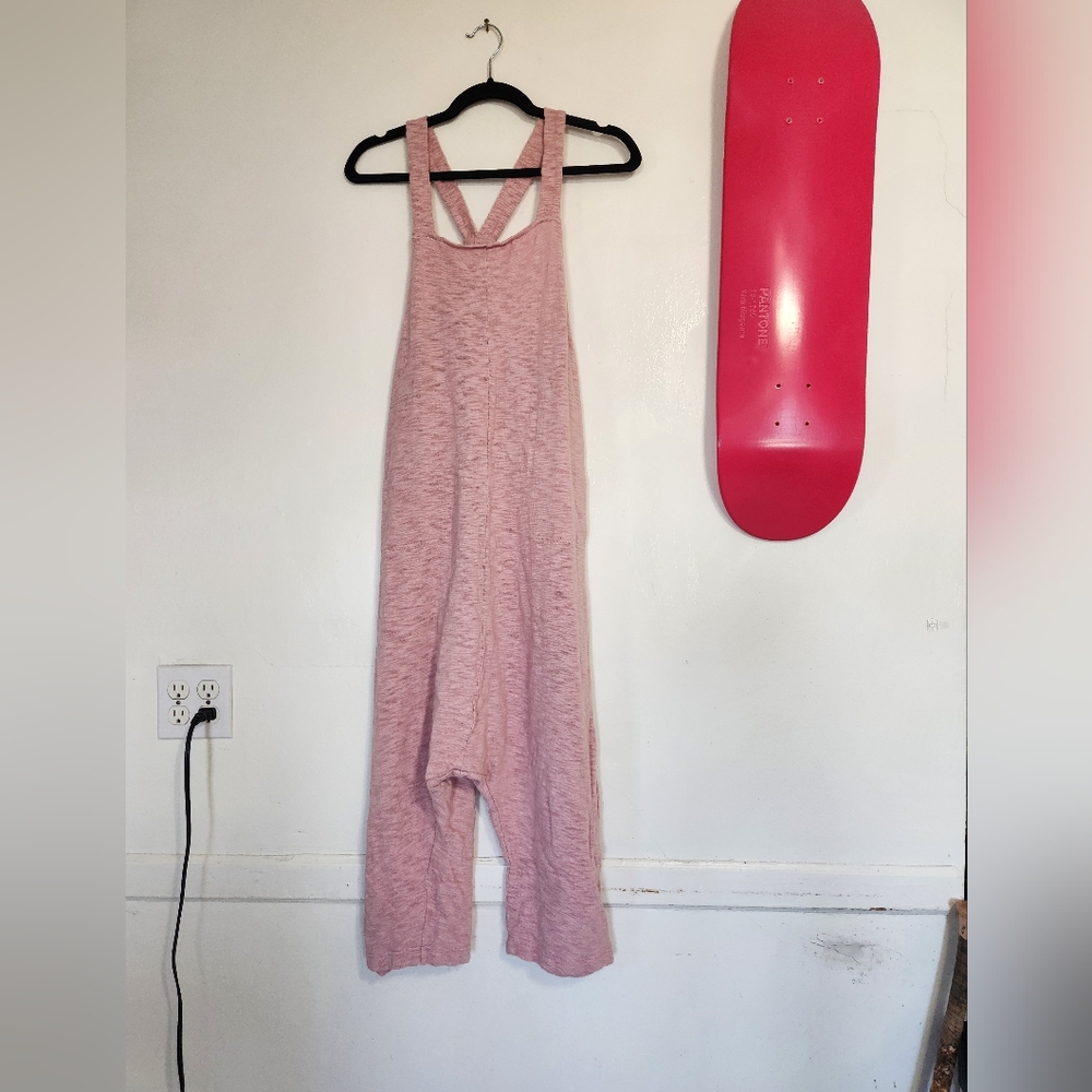 Free People Pink Wide-Leg Jumpsuit Romper